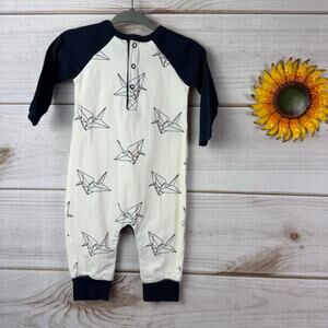 monica + andy paper cranes romper 3-6M‎